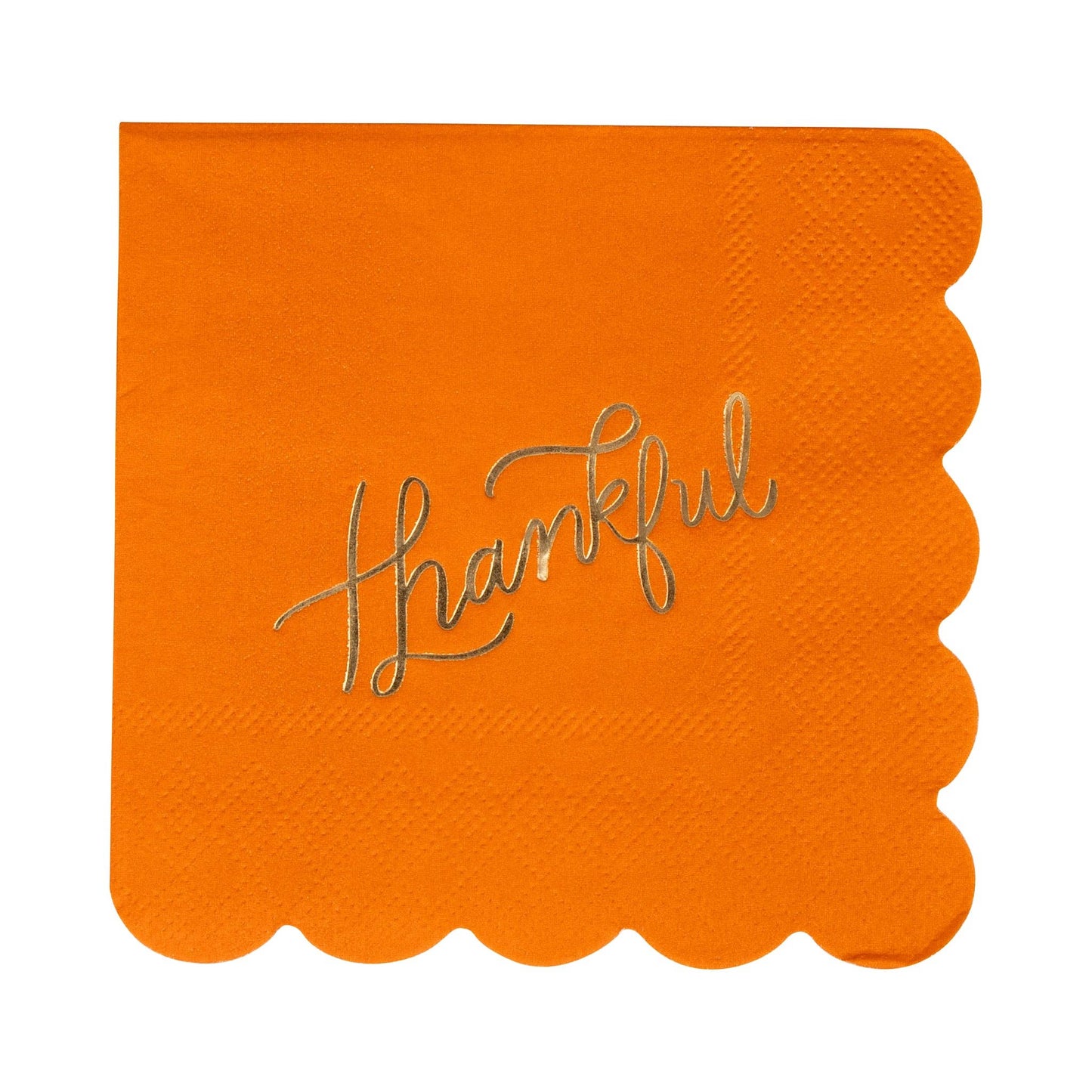 Foil Thankful Cocktail Napkin