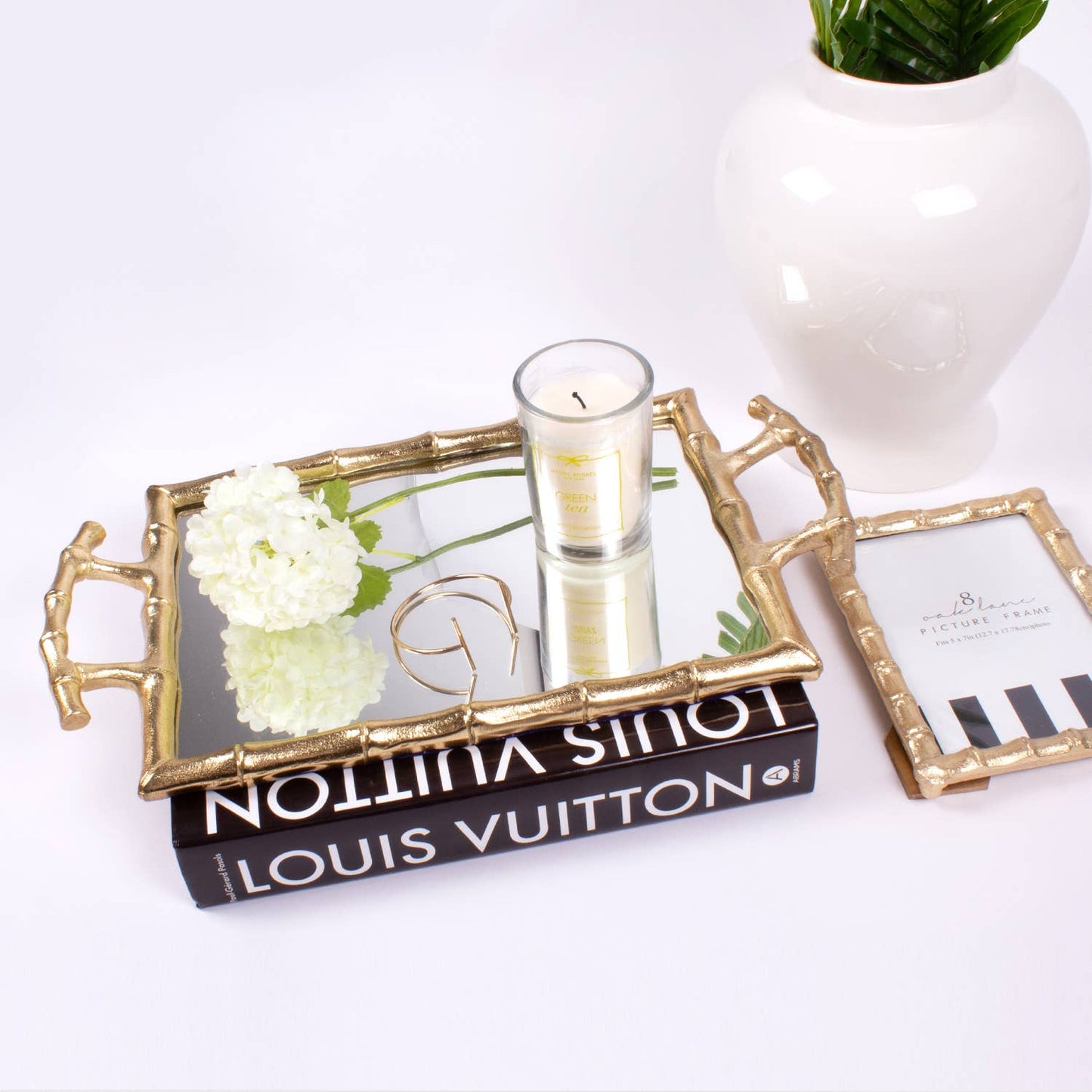 Gold Bamboo Vanity Tray