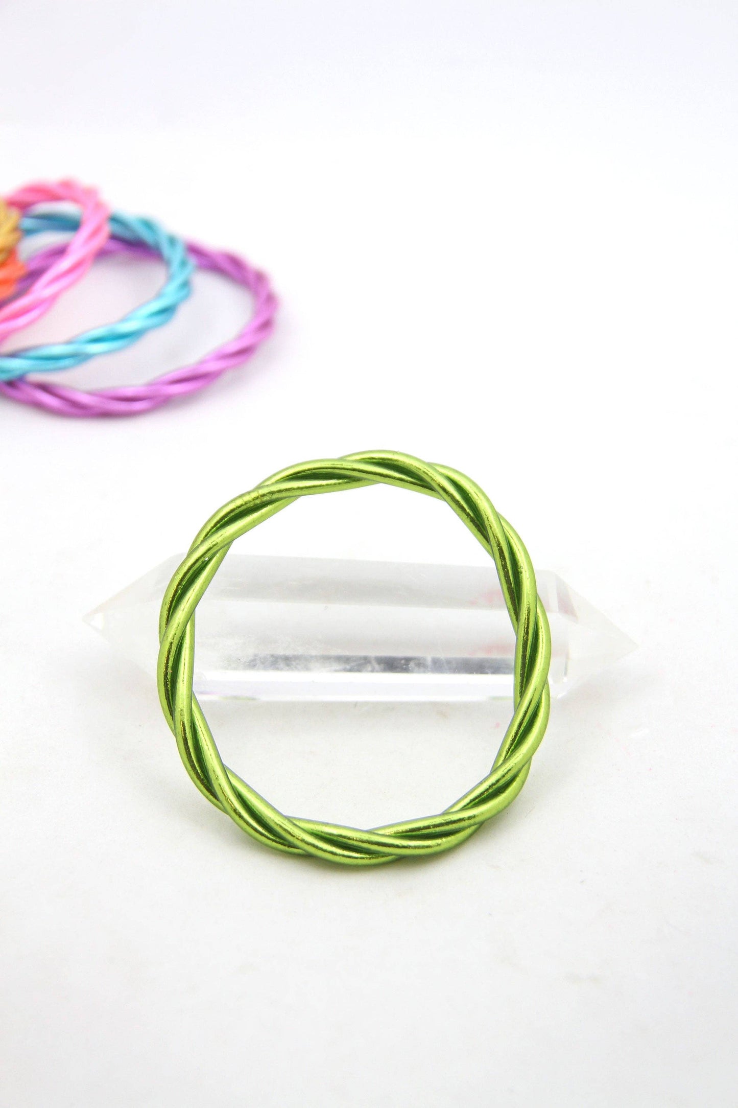 Single Twisted Thai Buddhist Temple Bracelet, Mantra Bangle