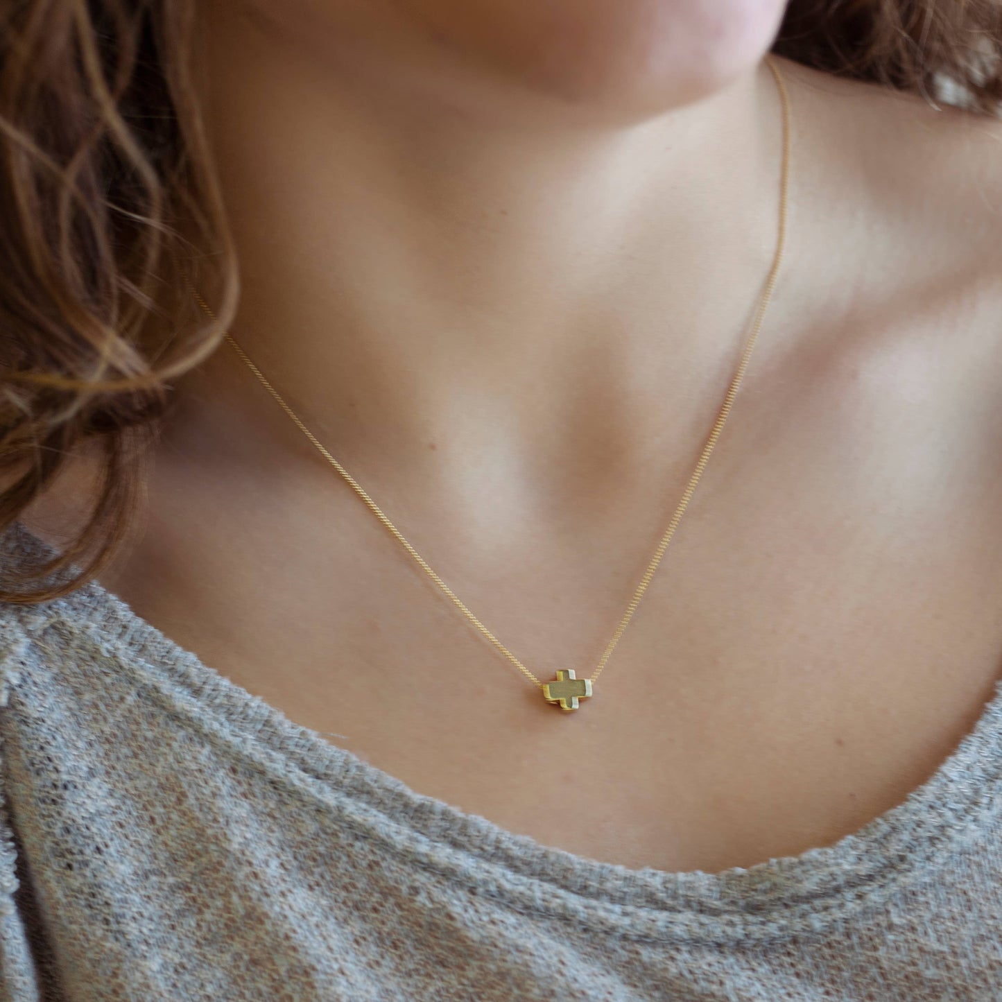 Faith Over Fear Cross Necklace | Christian