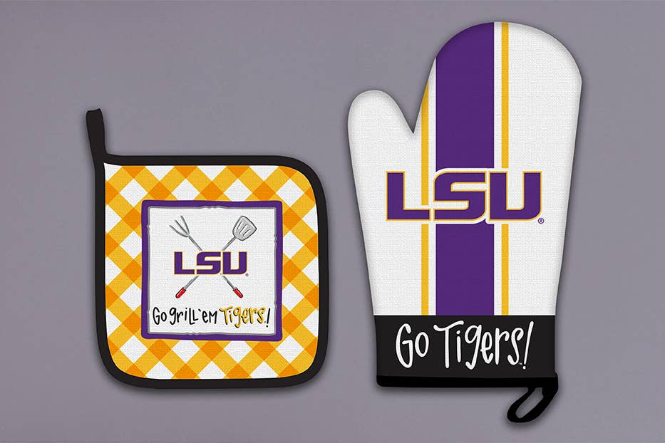 LSU MITT POT Holder SET