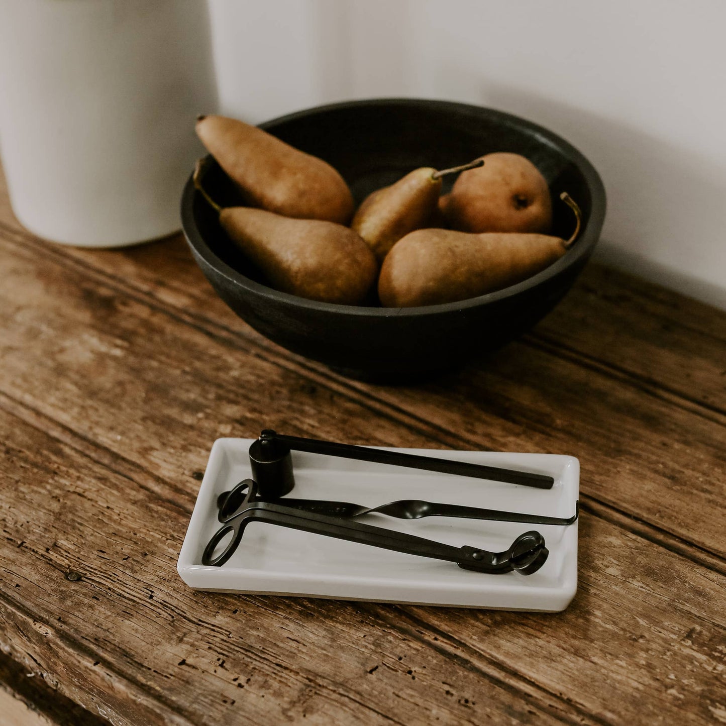 White Stoneware Tray