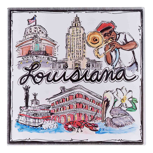 State of Louisiana Icon Magnet