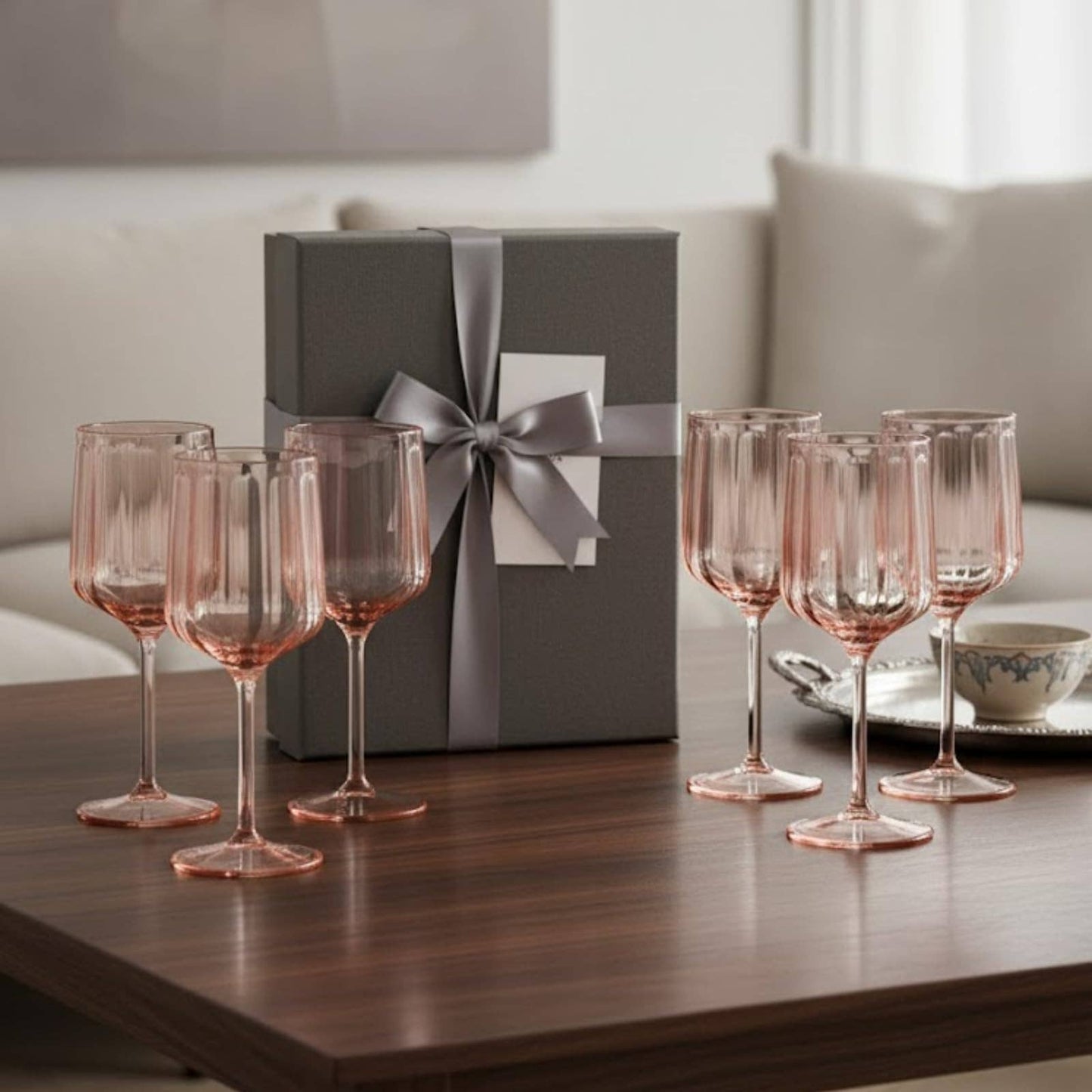 Acrylic Lucia Stemmed Goblets - Unbreakable Wine Glasses