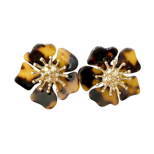 Gemelli Torunn Flower Tortoise Earrings