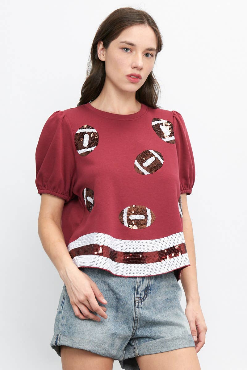 51098 - GAMEDAY SEQUIN TOP