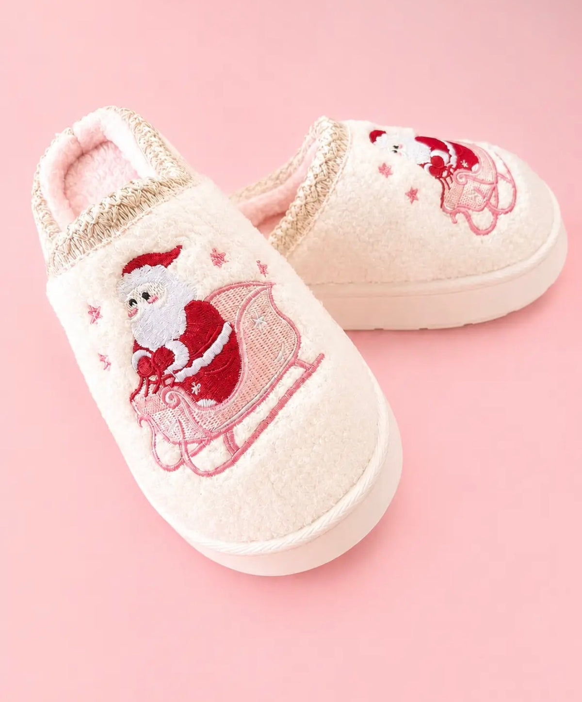 Santa's Sugarplum Social-Platform Slippers