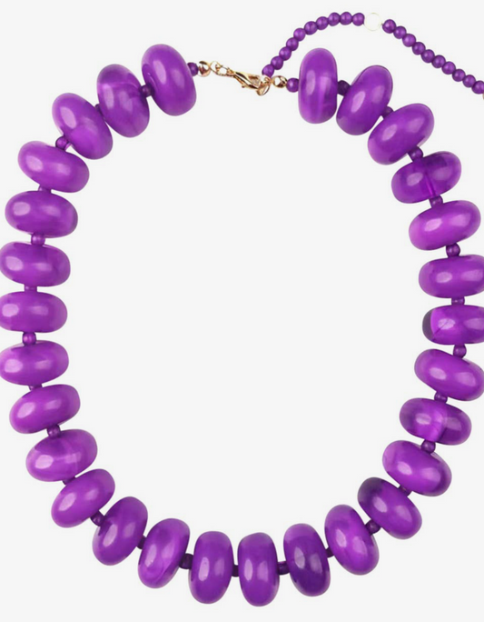 Gemelli Bailey Beaded Neklace-Purple