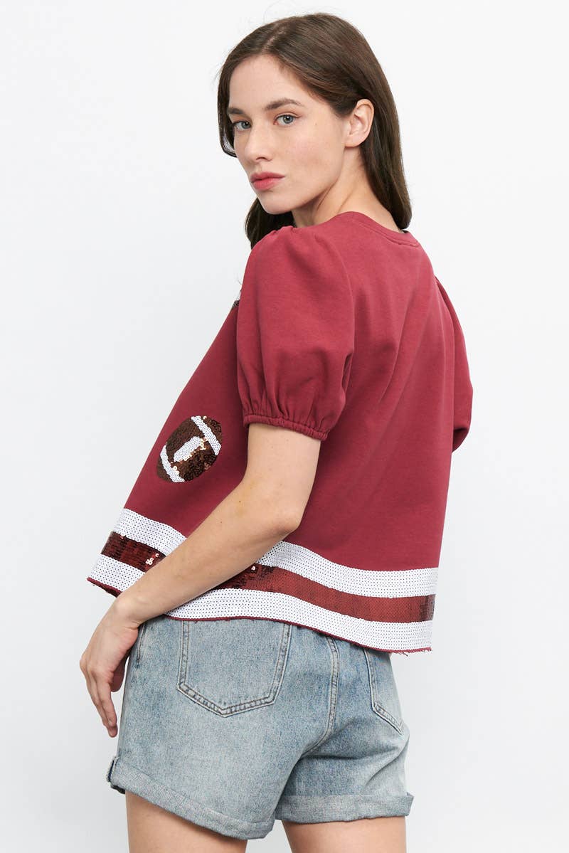 51098 - GAMEDAY SEQUIN TOP