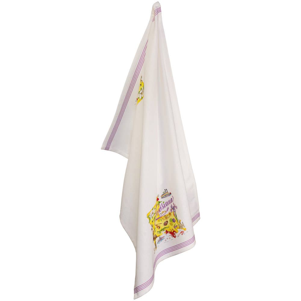 LA Louisiana State Collection 28" Cotton Tea Towels Set Of 2