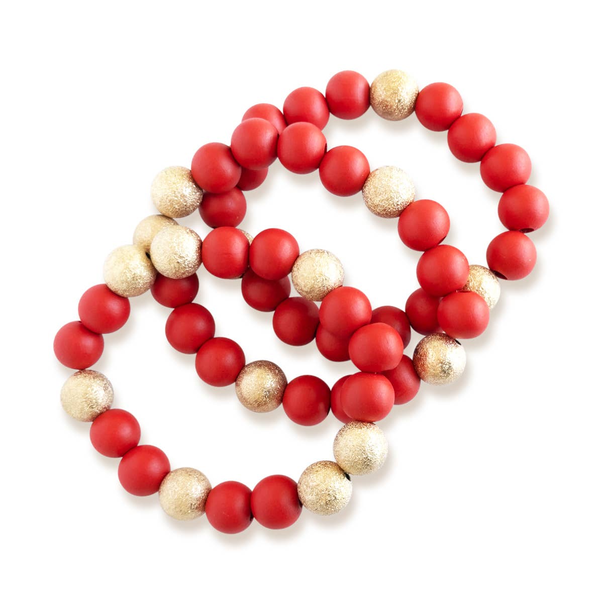 Red Nora Bracelet Stack