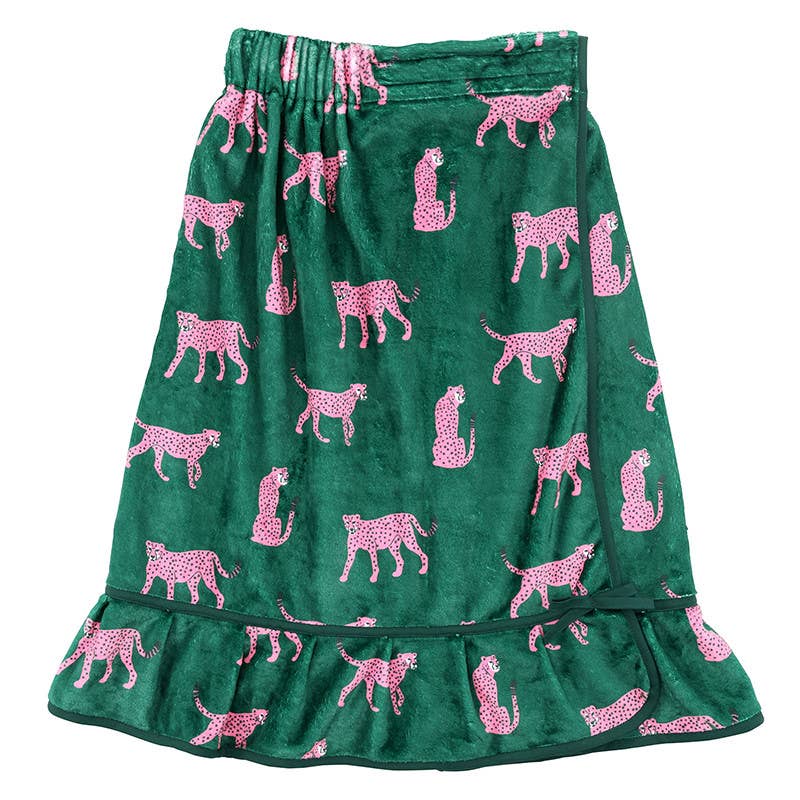 Spa Wrap - Green + Cheetahs