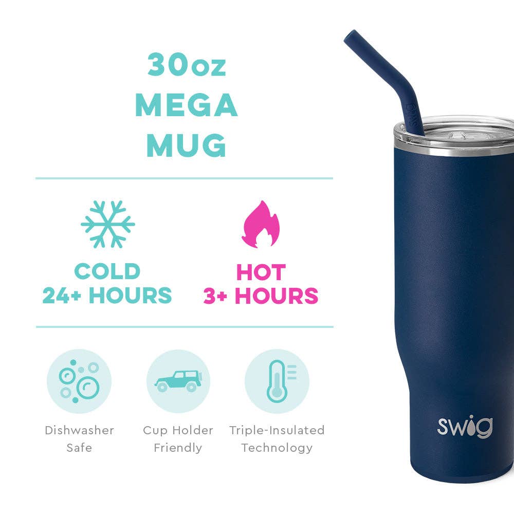 Navy Mega Mug (30oz)