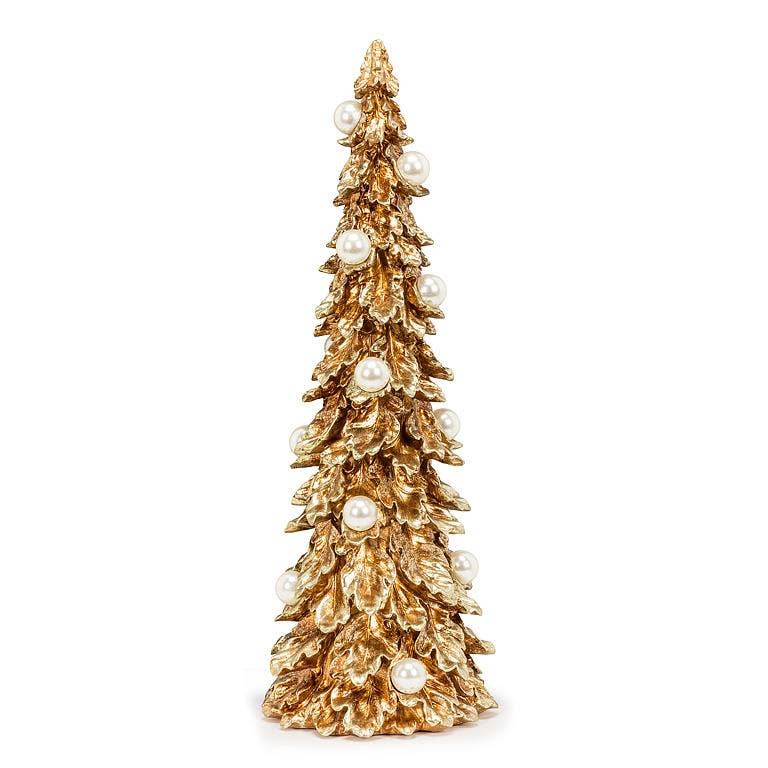 Large Gilded Tree with Pearls-19"H