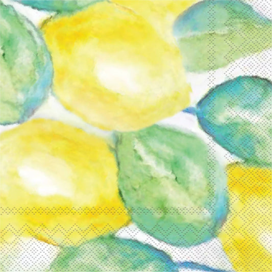 Paper Cocktail Napkin 20 Ct Lemon