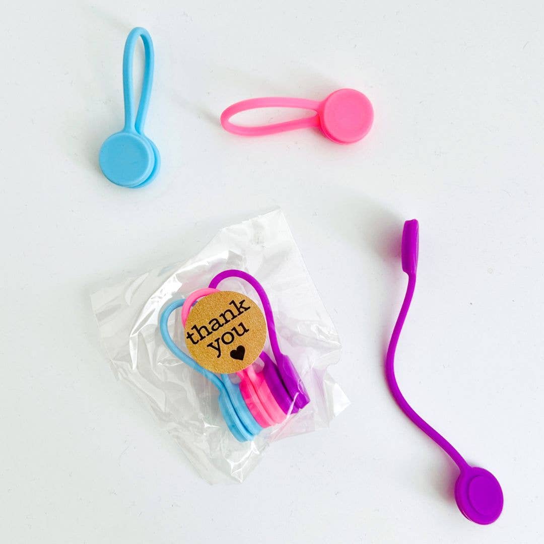 Thank You Gifts Magnetic Cord Ties 3pc - pink, blue, purple