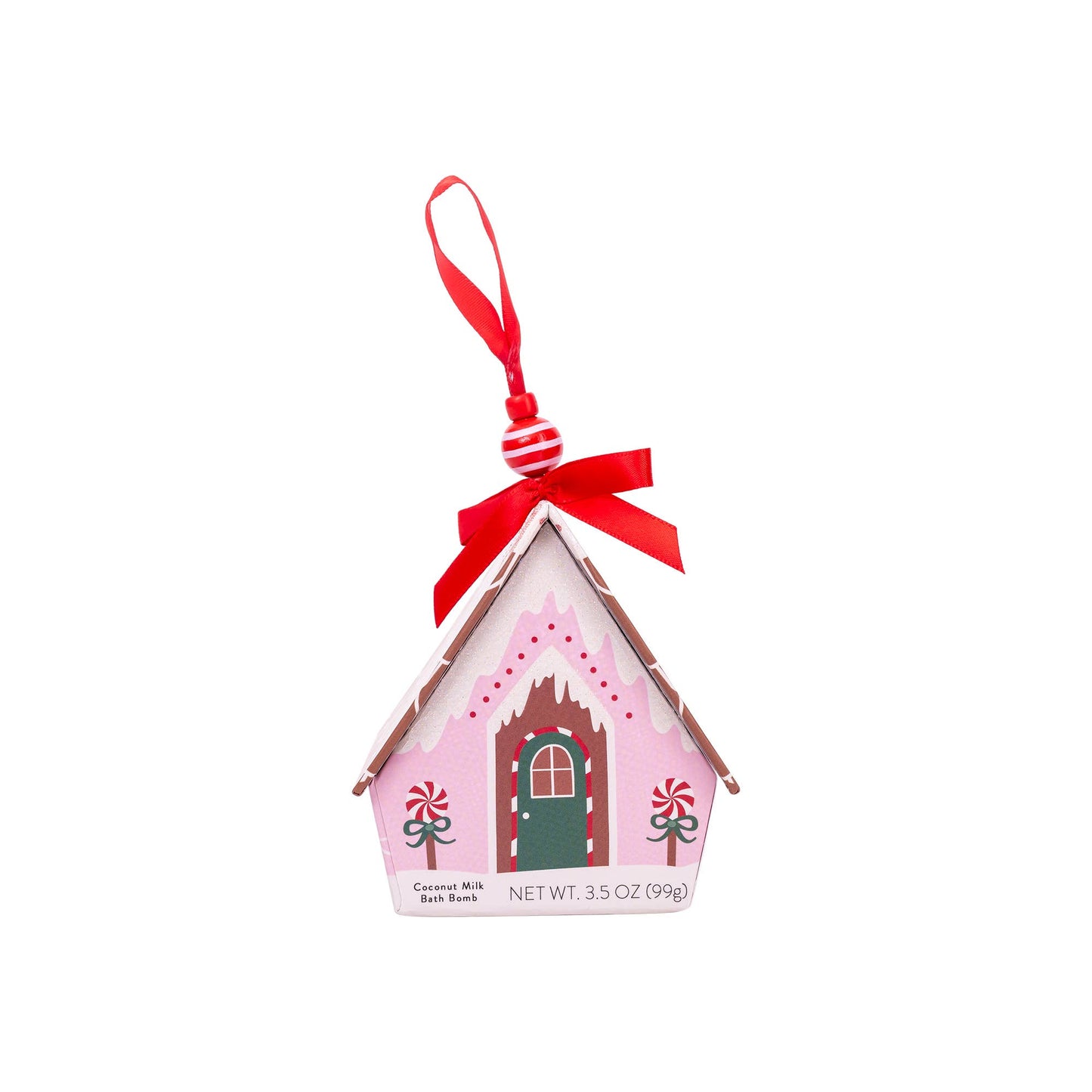 Bath Bomb Christmas Ornament House - Pink