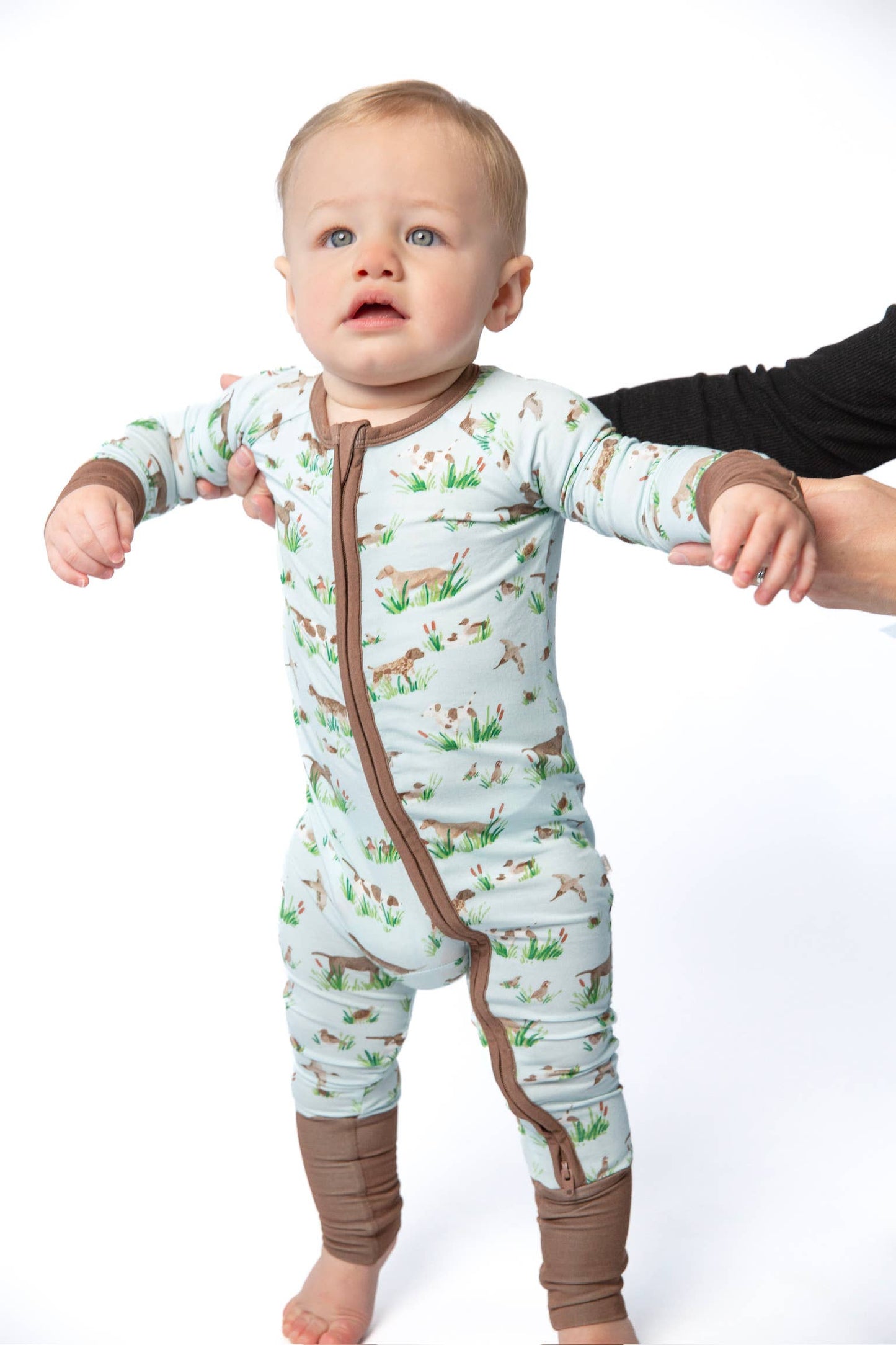 Delta Bird Hunting Dogs Convertible Zip PJs