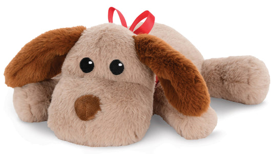 Holiday Puppy Weighted Plush