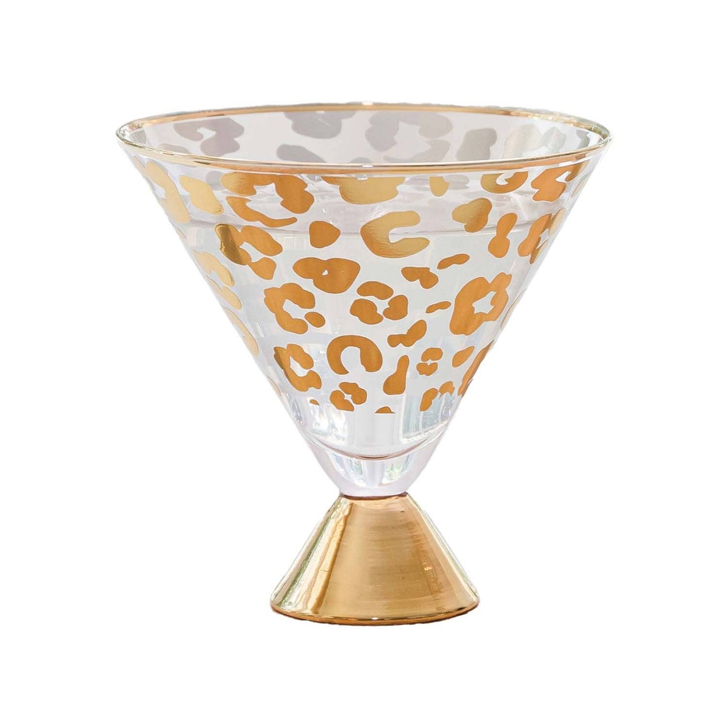 Gold Leopard Martini Glass