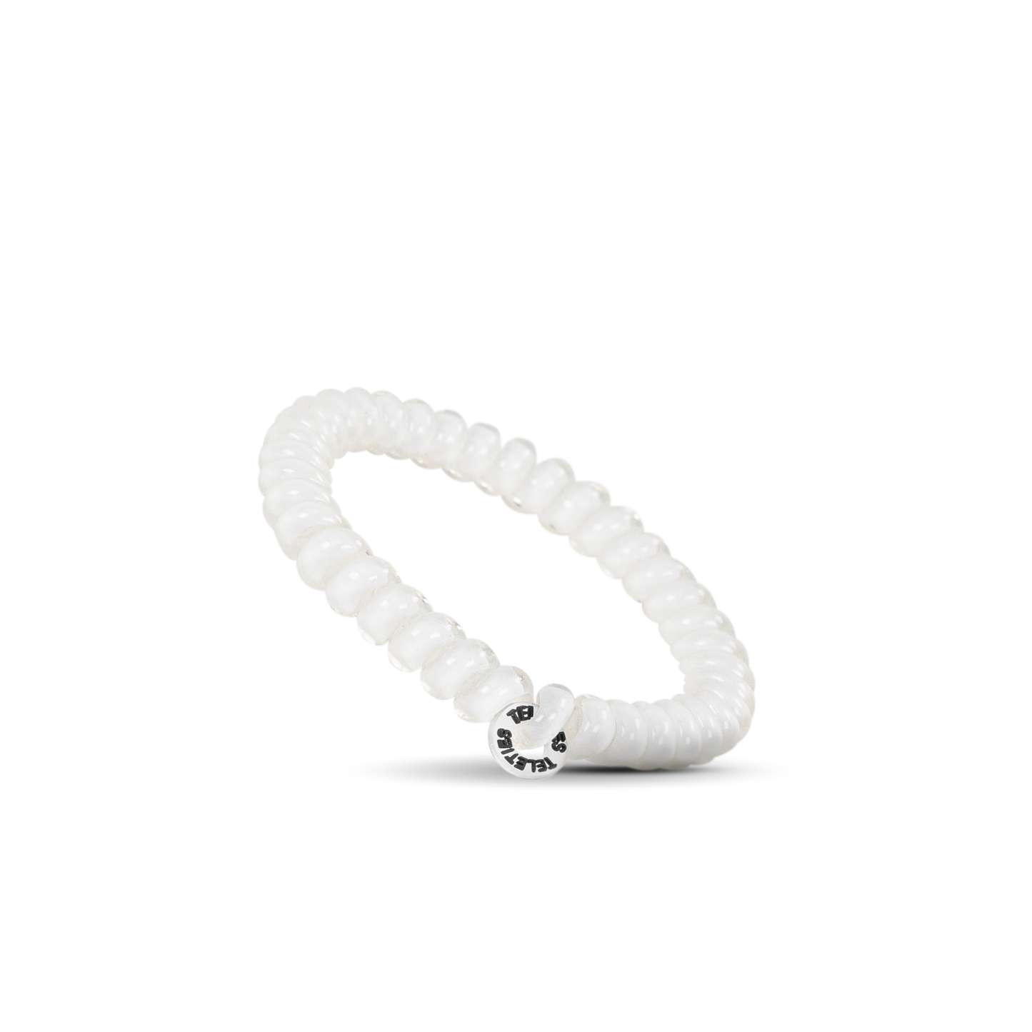 Coconut White - Small Spiral Hair Coils, Hair Ties, 3-pack