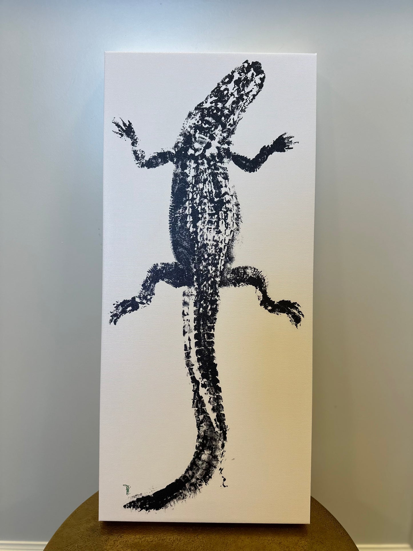 JS Black Gator Giclee Print 10x22