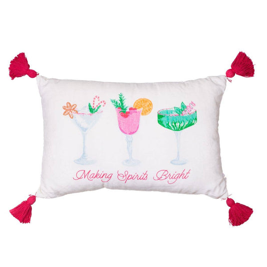 Fizz The Season Pillow   Multi   13x20