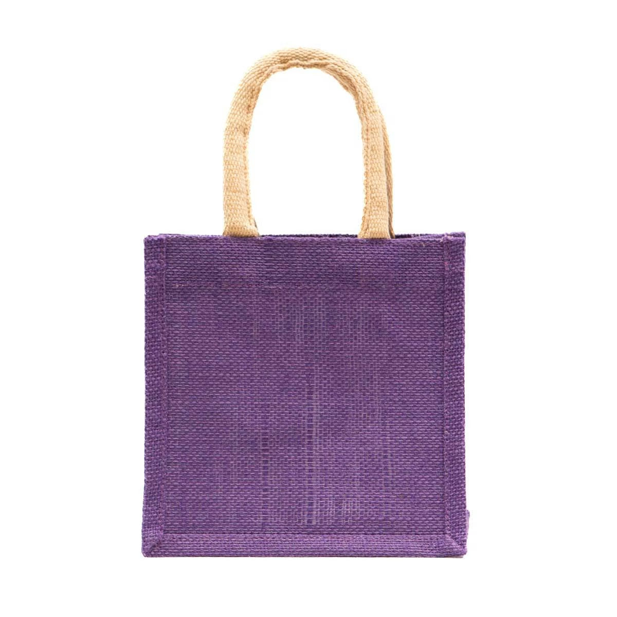 Jute Petite Gift Tote Purple 7x7x5