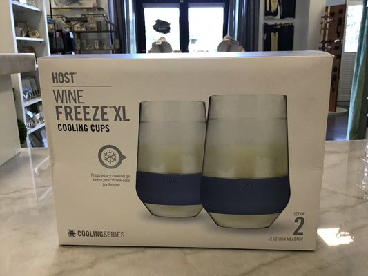 Stemless FREEZE XL in Slate Blue (set of 2) by HOST