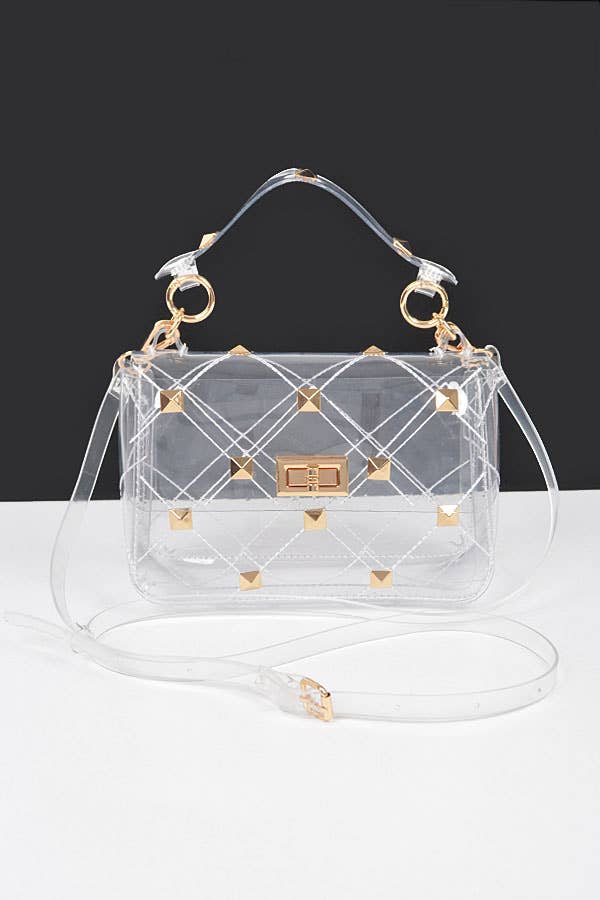 Studded Clear Handle Bag