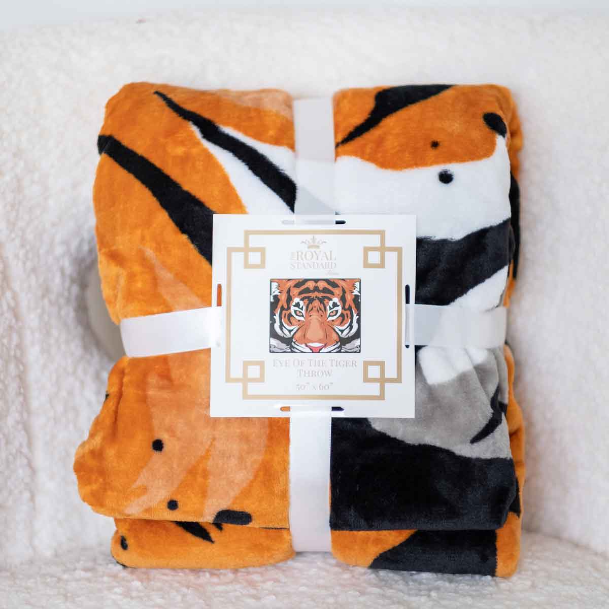 Eye of the Tiger Throw   Orange/Black   50x60