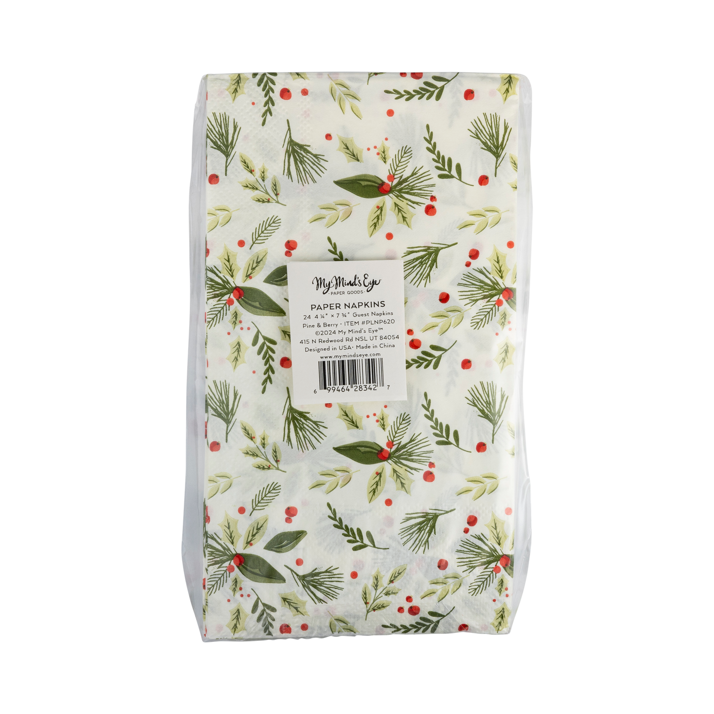 PLNP620 - Pine & Berry Guest Towel Dinner Napkin