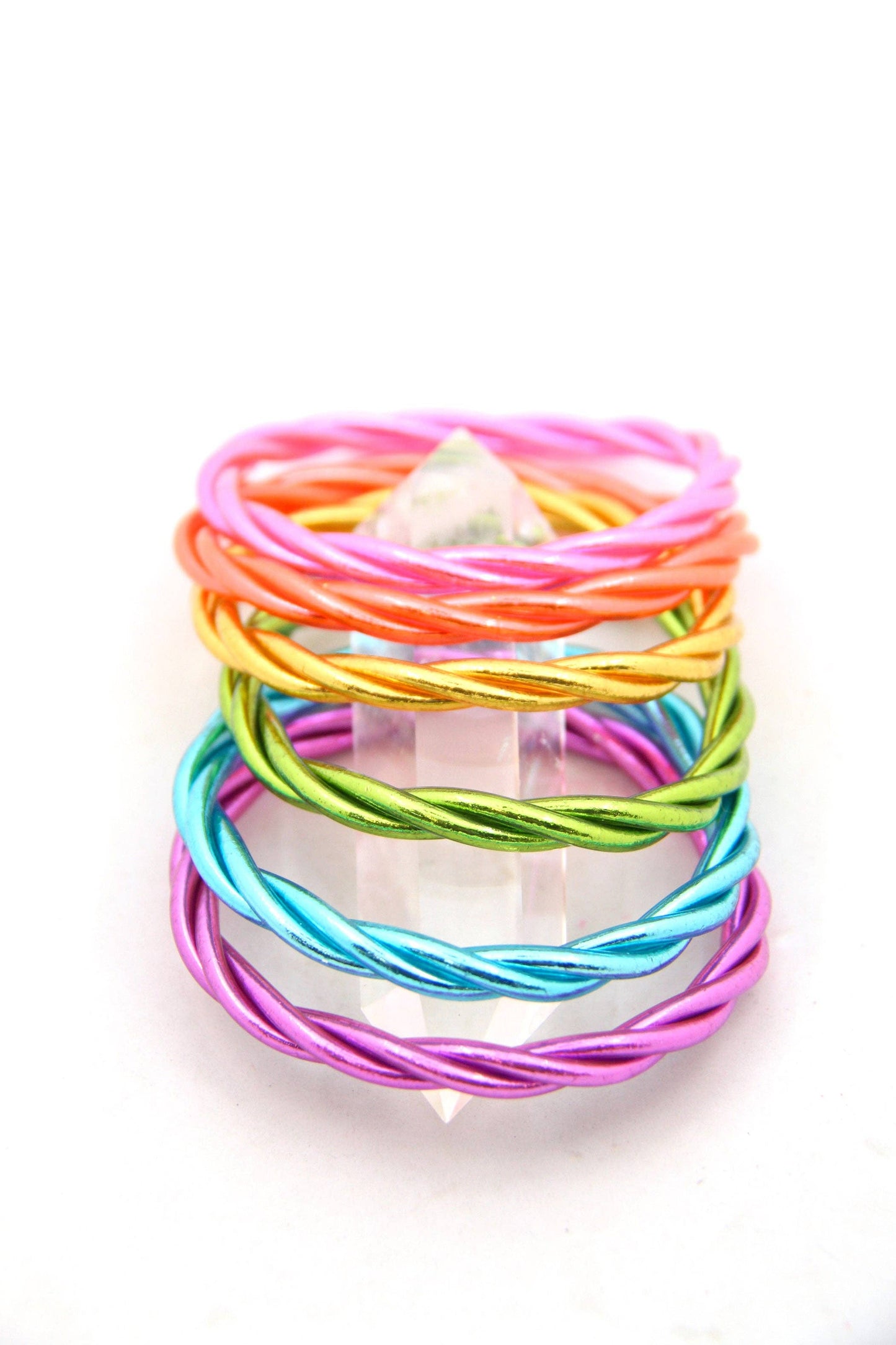 Single Twisted Thai Buddhist Temple Bracelet, Mantra Bangle