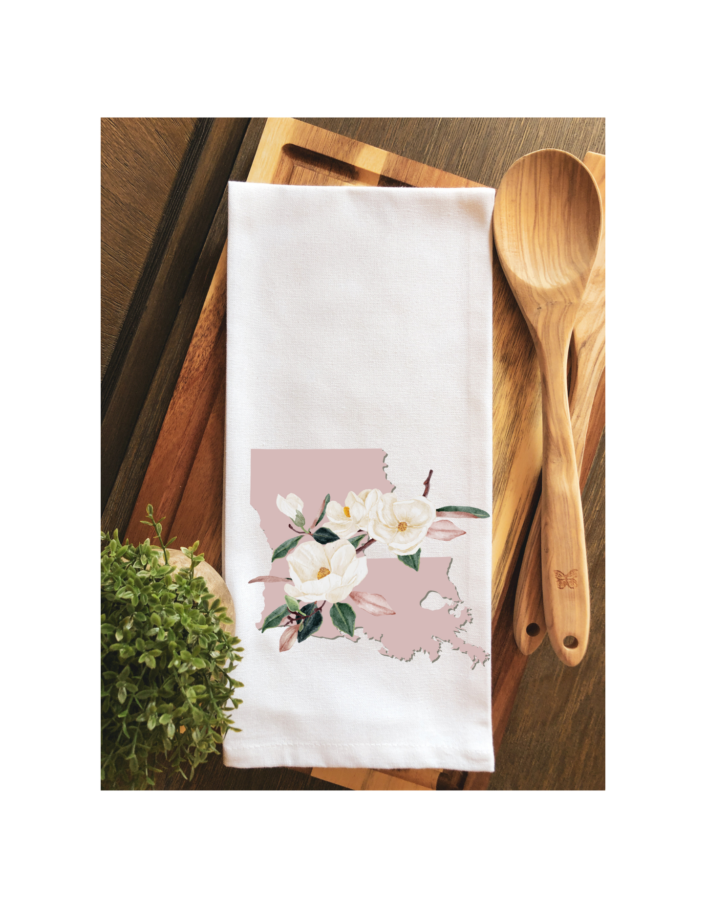 Louisiana Southern Magnolia Tea Towel