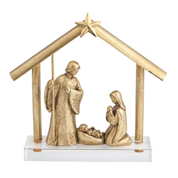 Acrylic Base Gold Nativity