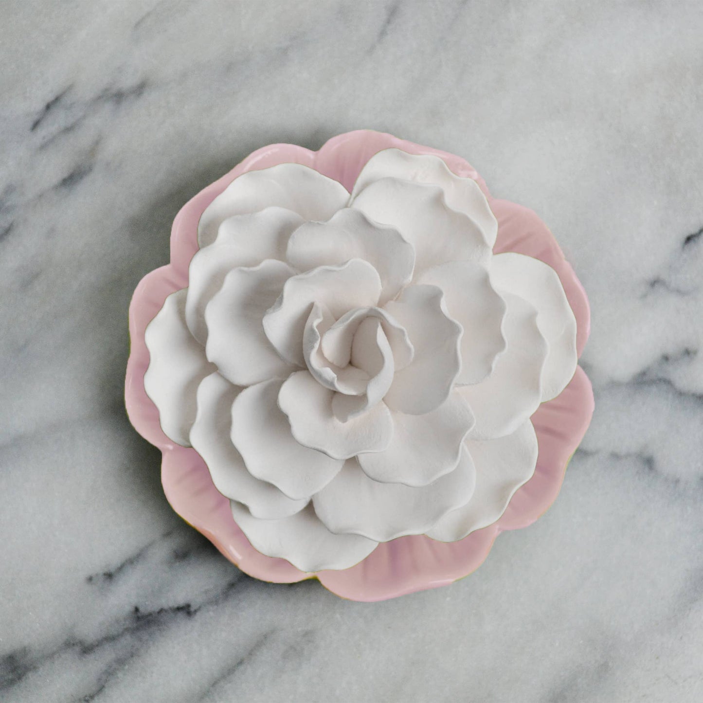 Blush Pink Plate - Ceramic Flower Diffuser