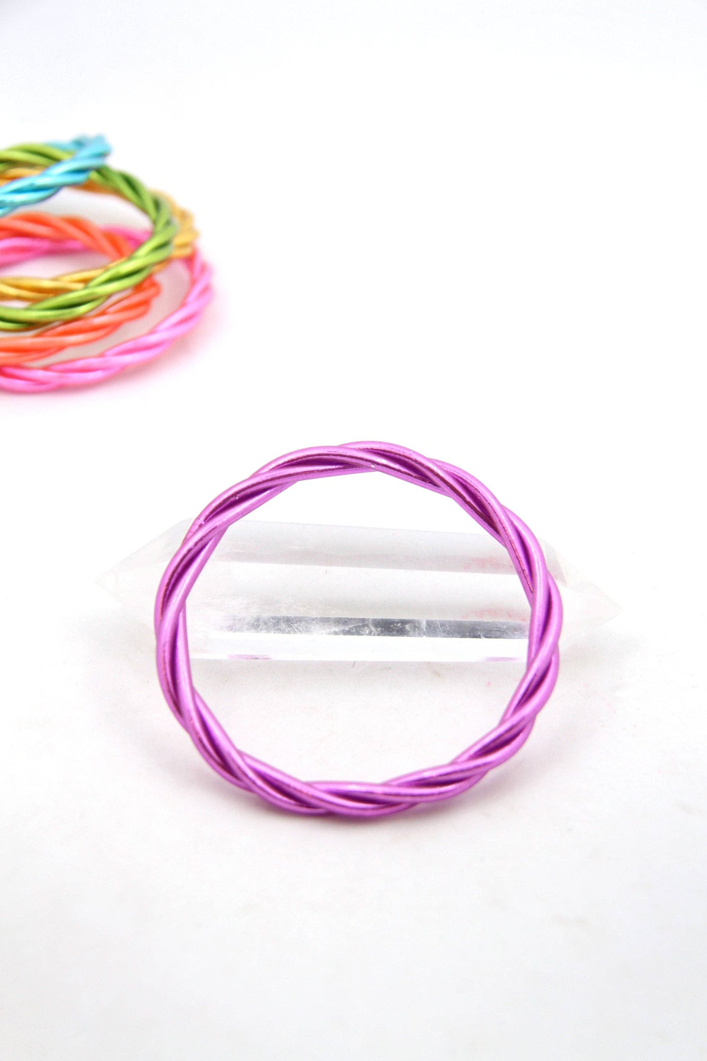 Single Twisted Thai Buddhist Temple Bracelet, Mantra Bangle