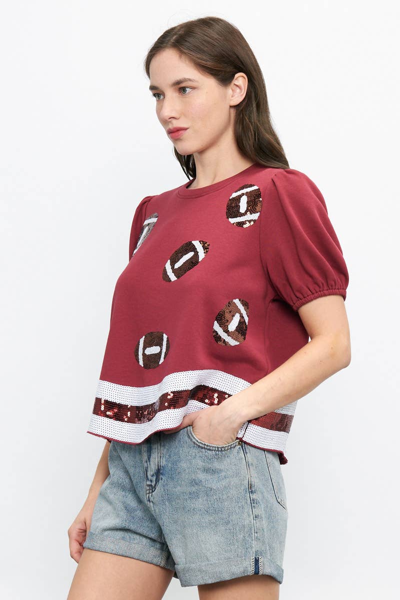 51098 - GAMEDAY SEQUIN TOP