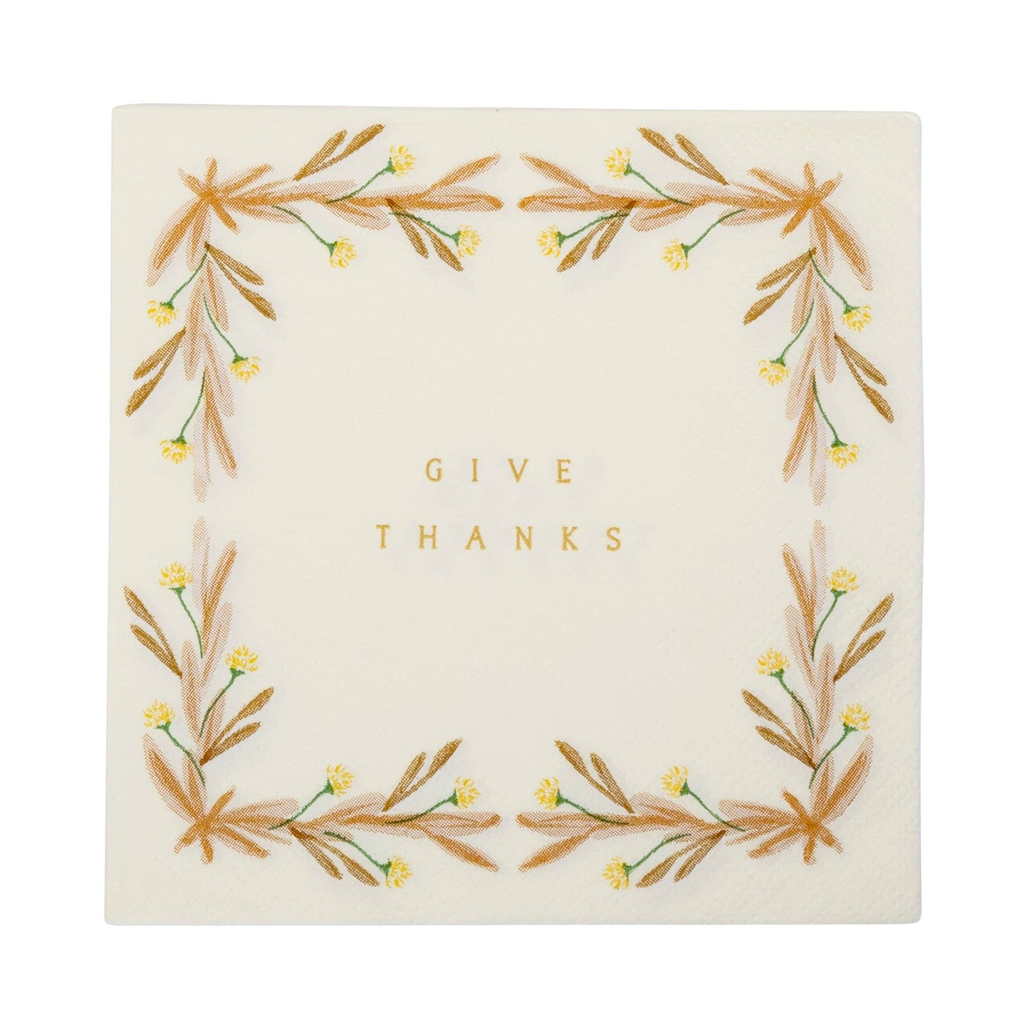 PLNP577 - Give Thanks Cream Cocktail Napkin