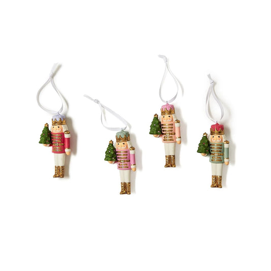 Nutcracker Hand-Painted Ornament With Gold Accents Assorted 4 colors