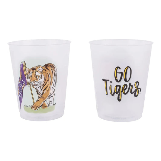 LSU Mascot Frosted Cups Set/8