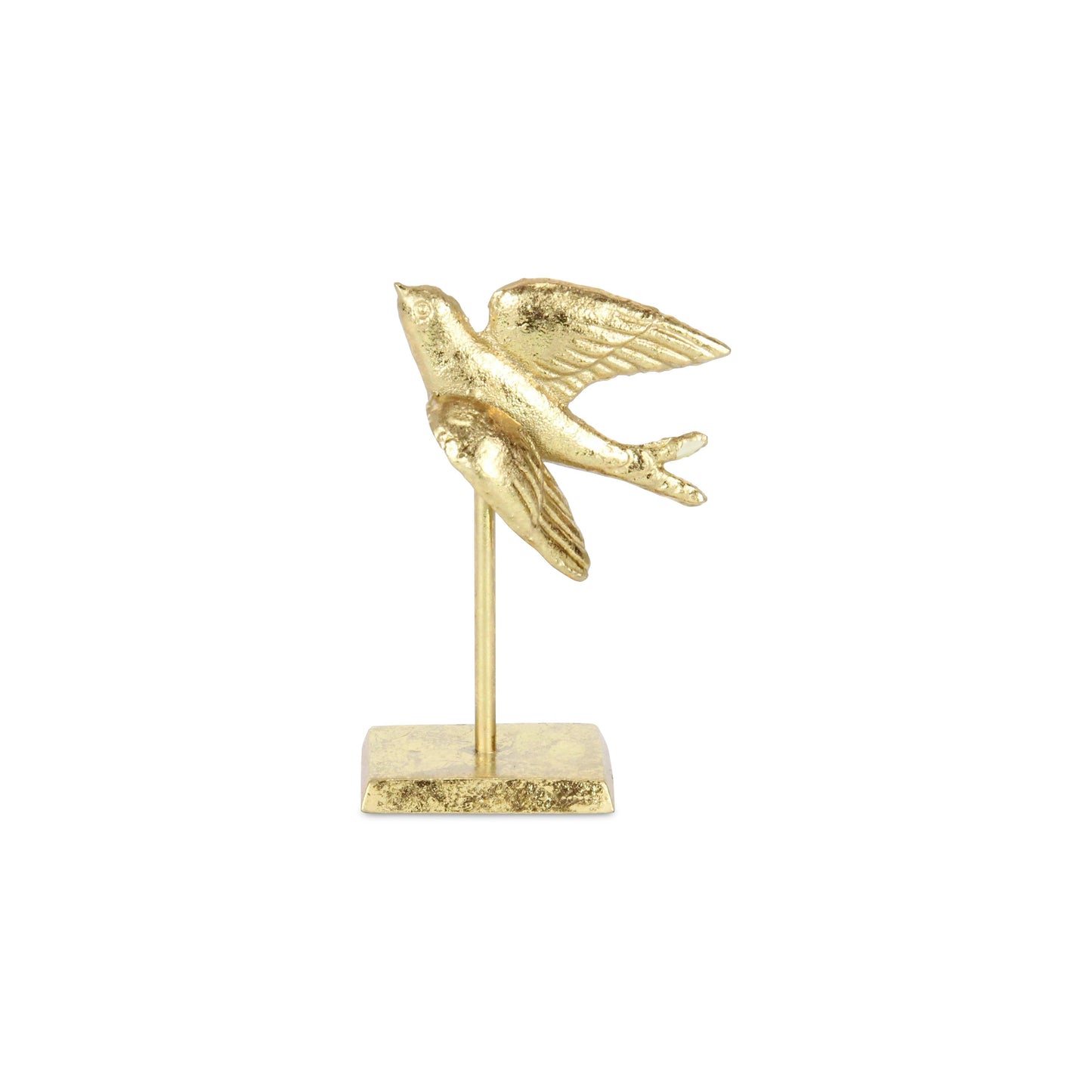 Lirondelle Golden Raised Cast Iron Flying Swallow Decor