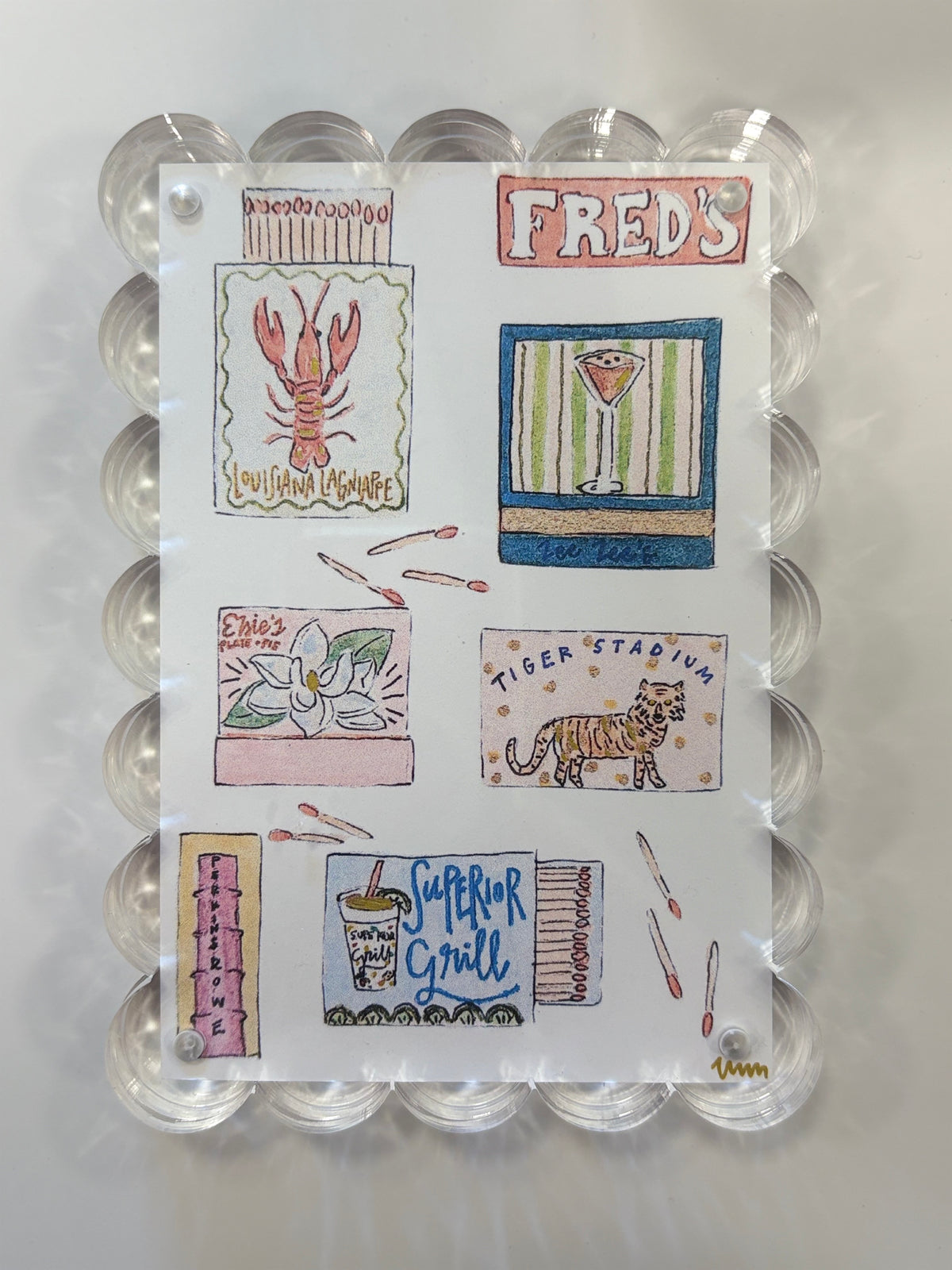 MBM Matchboxes Scalloped Acrylic Blocks