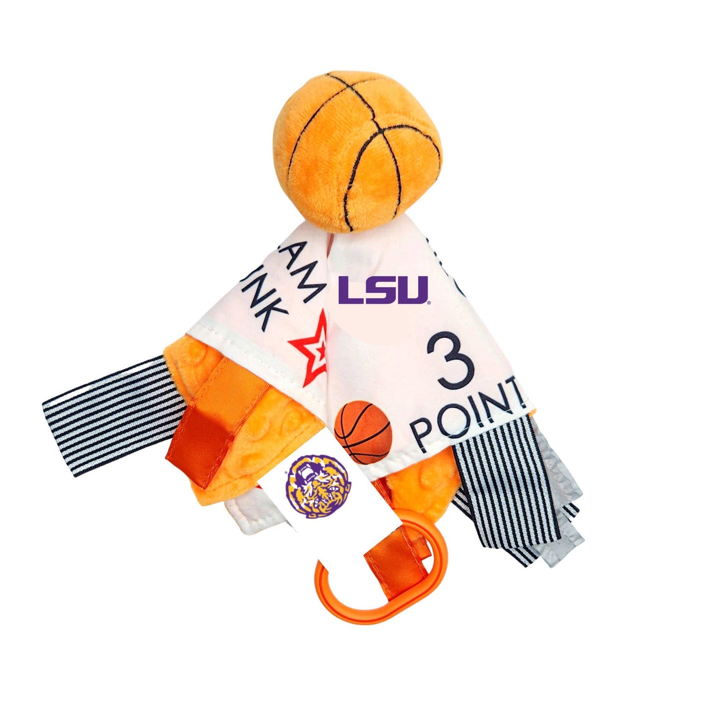 LSU Tigers Stroller Tag Toy Learning Lovey