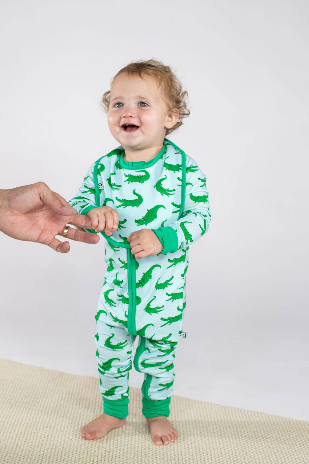 Blue Alligators Zip Pajamas (5/15 Restock)