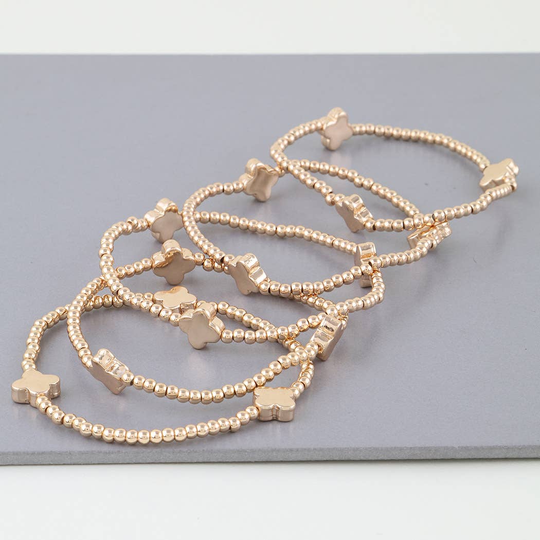 Multi Clover Beaded Bracelet