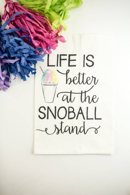 Life Is Better Snoball Kitchen Towel
