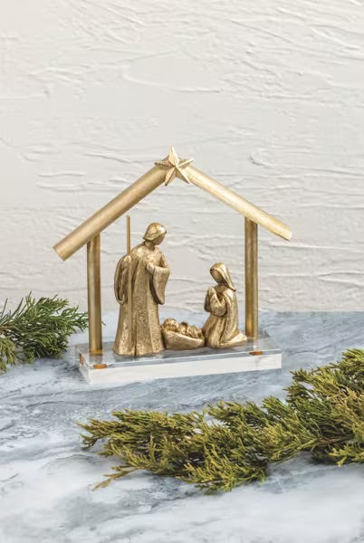 Acrylic Base Gold Nativity