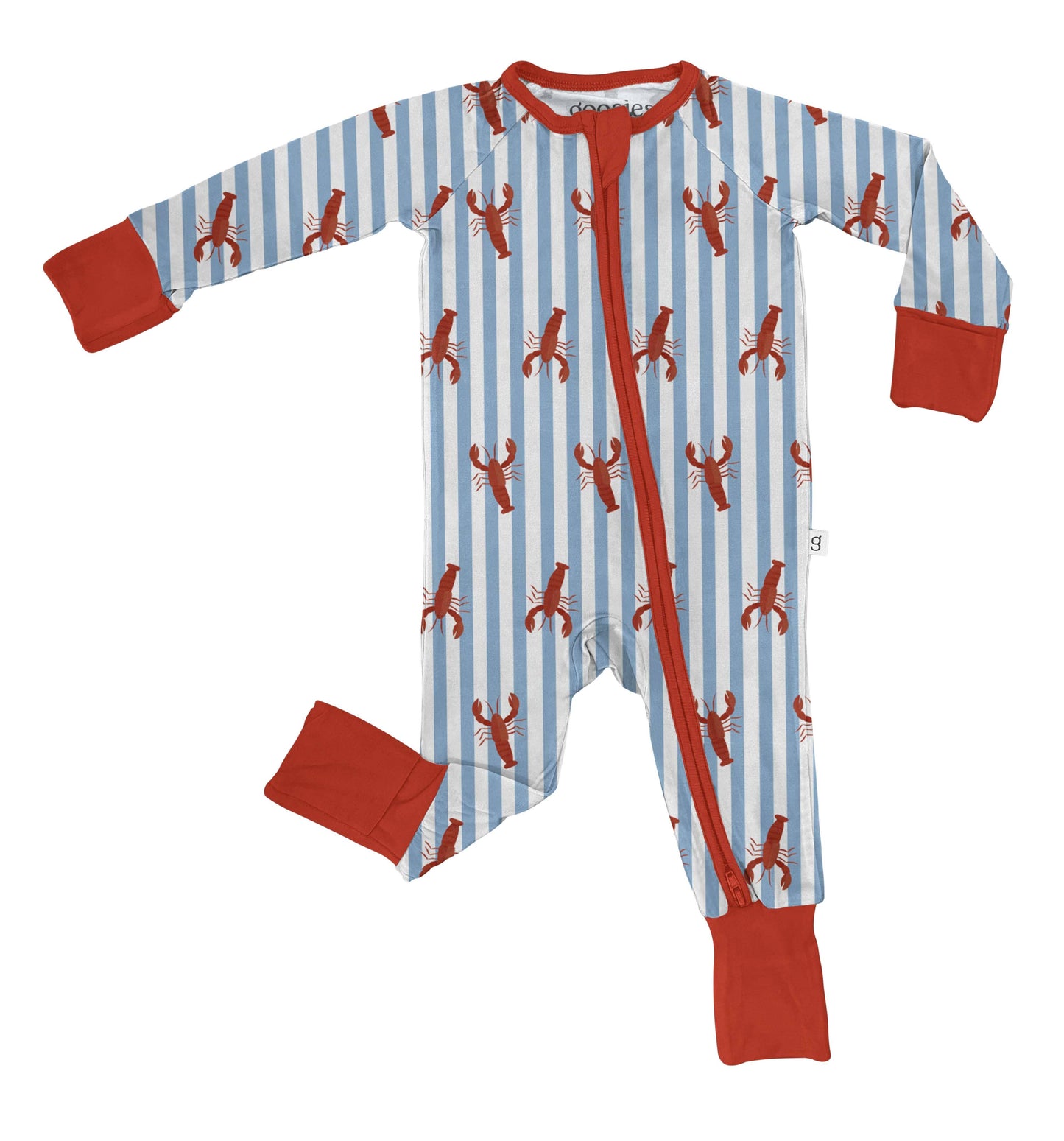 Little Pinchers Crawfish/Lobsters  - LS Convertible Zip PJs