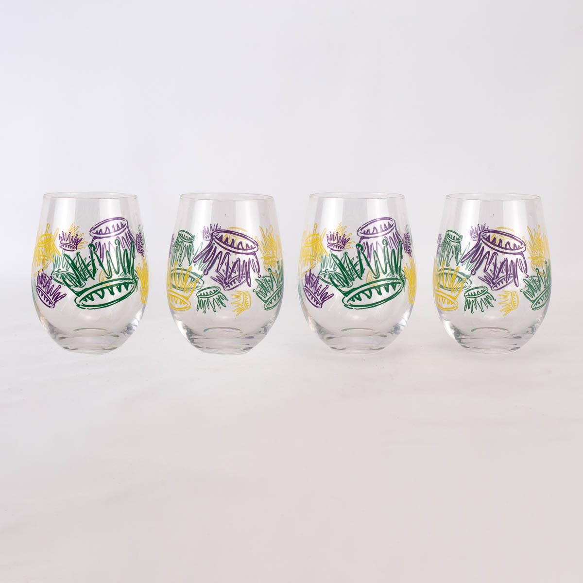 La Couronne Wine Glass Gift Set   Clear/Multi   16oz